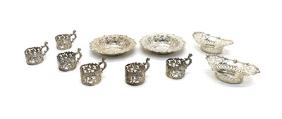 Lot 45 - A pair of pierced silver dishes