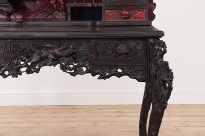 Lot 135 - A lacquered wooden desk
