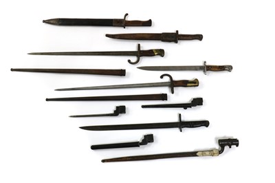 Lot 70 - A collection of various 19th century, World War One and later bayonets