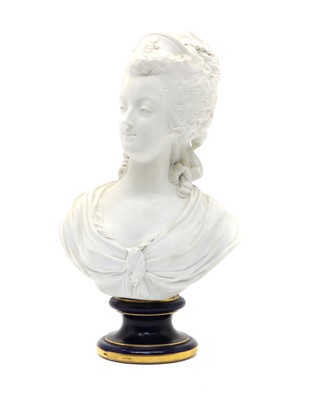 Lot 78 - A Sevres porcelain Parian ware bust of Marie Antoinette
