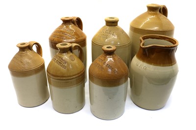 Lot 171 - A collection of seven stoneware flagons
