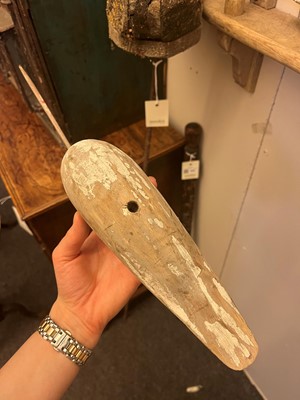 Lot 253 - Three carved and painted wooden marsh-bird decoys