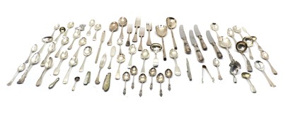Lot 44 - A collection of George III and later silver flatware