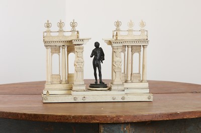 Lot 482 - A Napoleonic prisoner-of-war model of a temple