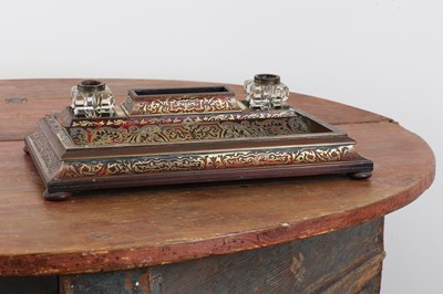 Lot 542 - A boulle work desk stand