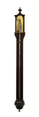 Lot 389 - A Regency mahogany stick barometer