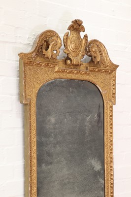 Lot 184 - A pair of George II gilt gesso pier mirrors