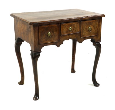 Lot 285 - A George I and later walnut lowboy