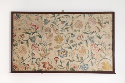 Lot A silk embroidered panel