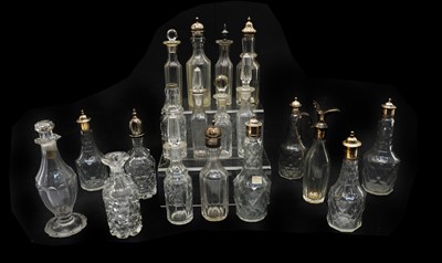 Lot 125 - A collection of early 19th and later glass cruet bottles