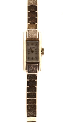 Lot 361 - A ladies' 9ct gold Rotary mechanical bracelet watch