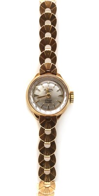 Lot 360 - A ladies' 9ct gold Rotary mechanical bracelet watch