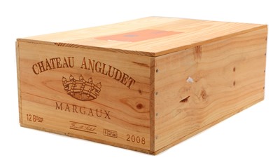 Lot 113 - Chateau d'Angludet, Margaux, 2008 (12, OWC)