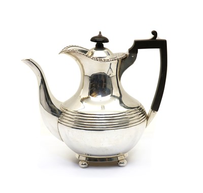 Lot 29 - A silver teapot