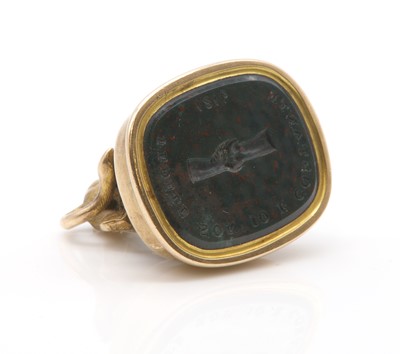 Lot 82 - A gold bloodstone seal