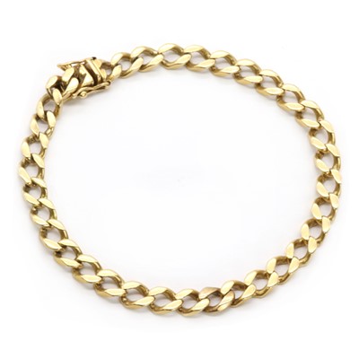 Lot 350 - An 18ct gold filed curb chain bracelet