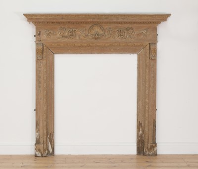 Lot 537 - A Regency carved pine fire surround