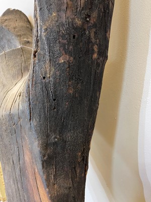 Lot 233 - A carved wooden granary ladder