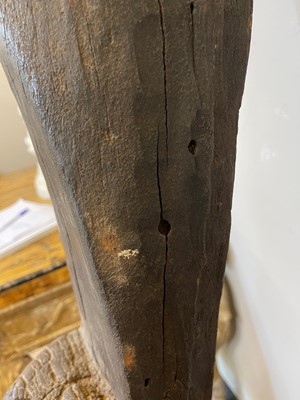 Lot 233 - A carved wooden granary ladder