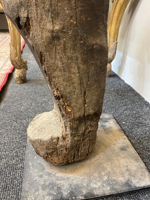 Lot 233 - A carved wooden granary ladder