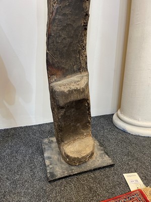 Lot 233 - A carved wooden granary ladder