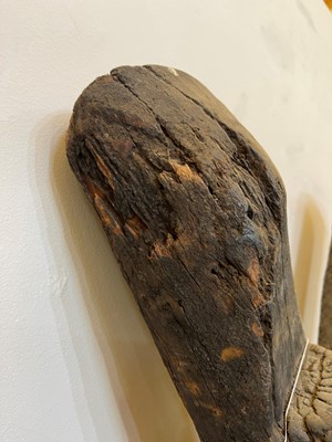 Lot 233 - A carved wooden granary ladder