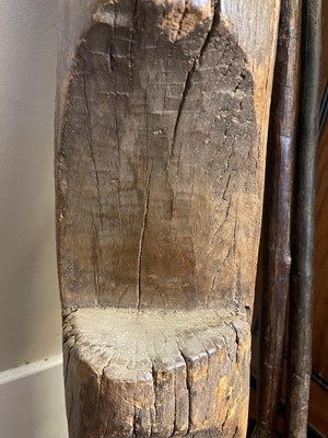 Lot 234 - A carved wooden granary ladder