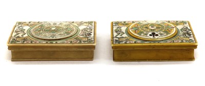 Lot 168 - A pair of French Mariaval le Jeune ivory counter boxes