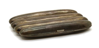 Lot 28 - A silver torpedo cigar case