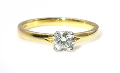 Lot 95 - An 18ct gold single stone diamond ring