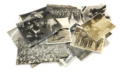 Lot 251A - Photos of allied airborne troops in a pre-invasion demonstration