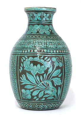 Lot 62 - A Bombay School of Art pottery vase of Doulton interest