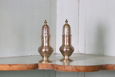Lot 6 - A pair of George II condiment casters