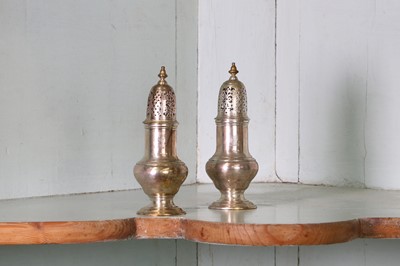 Lot 6 - A pair of George II condiment casters