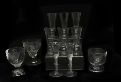 Lot 110 - A pair of wine glasses