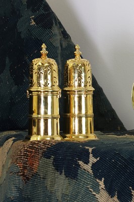 Lot 349 - A set of four silver-gilt reproduction lighthouse sugar casters