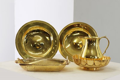 Lot 350 - A group of silver-gilt items to commemorate the Golden Wedding of Mr & Mrs Colman, 1888-1938