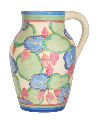 Lot 78 - A Clarice Cliff 'Blue Chintz' Isis jug