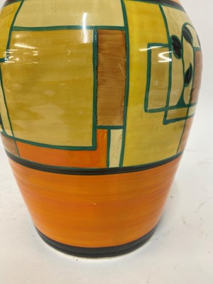 Lot 54 - A Clarice Cliff 'Branch and Squares' Lotus jug