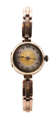 Lot 491 - A ladies' 9ct gold mechanical bracelet watch
