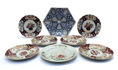 Lot 101 - A collection of Oriental porcelain plates and dishes