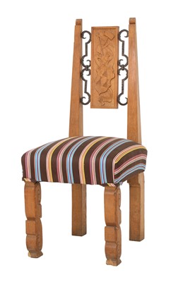 Lot 329 - A French oak side chair