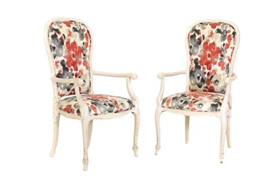 Lot 318 - A pair of Italian painted armchairs