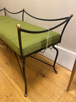 Lot 434 - A wrought iron bench