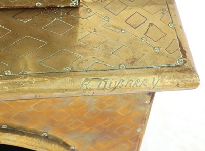 Lot 307 - A Moorish-style brass-mounted bookcase