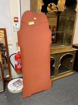 Lot 311 - A red-painted wall mirror