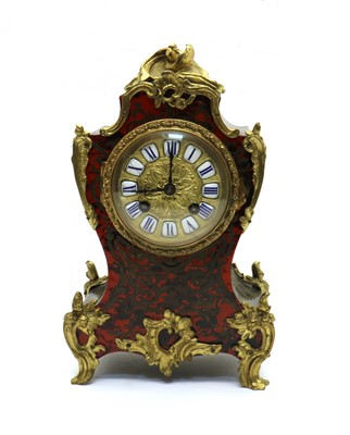 Lot 293 - A Louis XVI style Boulle work mantle clock