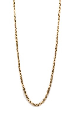 Lot 414 - A 9ct gold filed rope chain