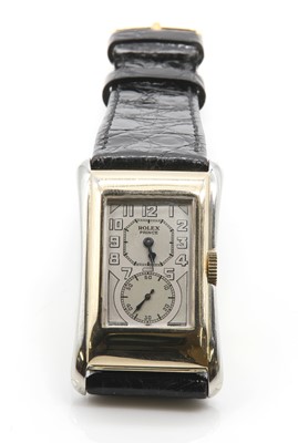 Lot 562 - A gentlemen's 9ct two colour gold Rolex 'Prince Brancard' mechanical strap watch