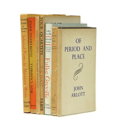 Lot 56 - POETRY, First editions with DWs & VG copies